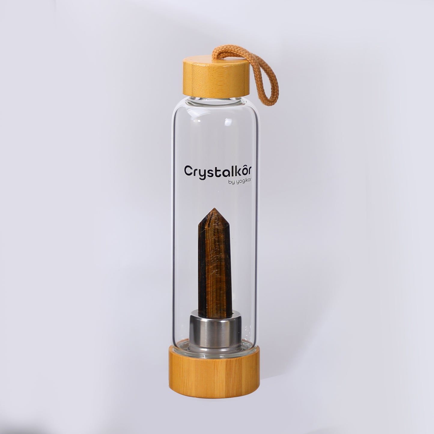 Pillar Crystalkor Water Bottle - Tiger Eye Crystal