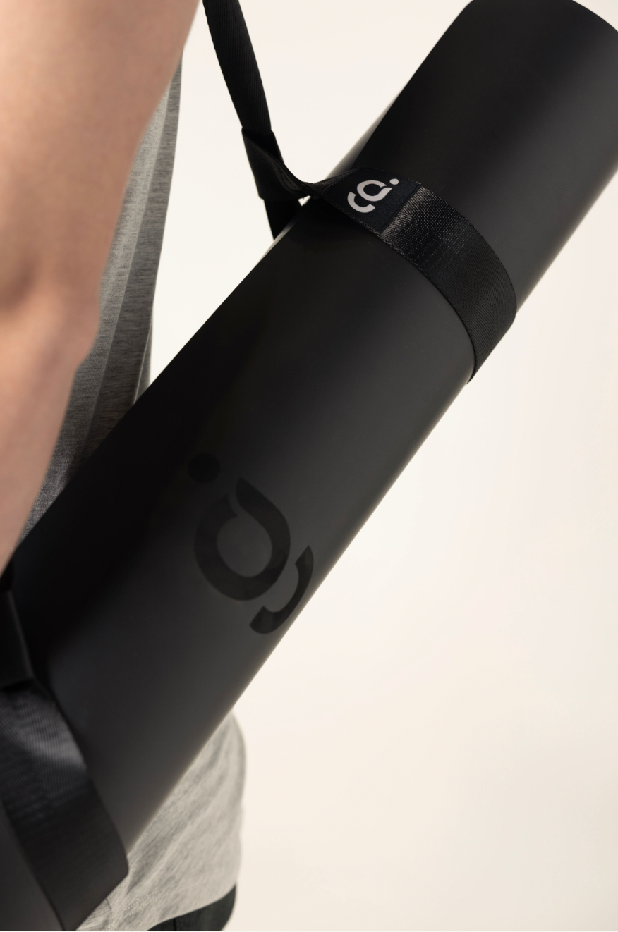 Yoga Mat and Strap: Natural Rubber, Non Slip, ECO-friendly