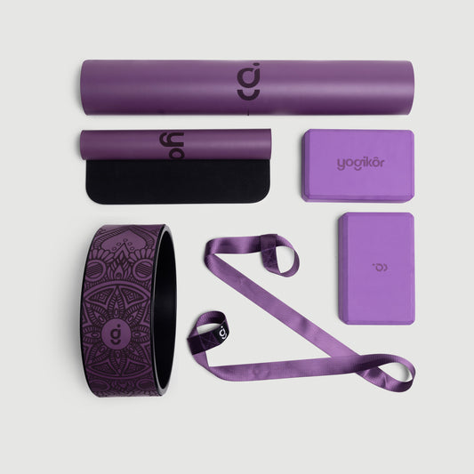 YOGI Essential, Yoga Mat Set - Purple