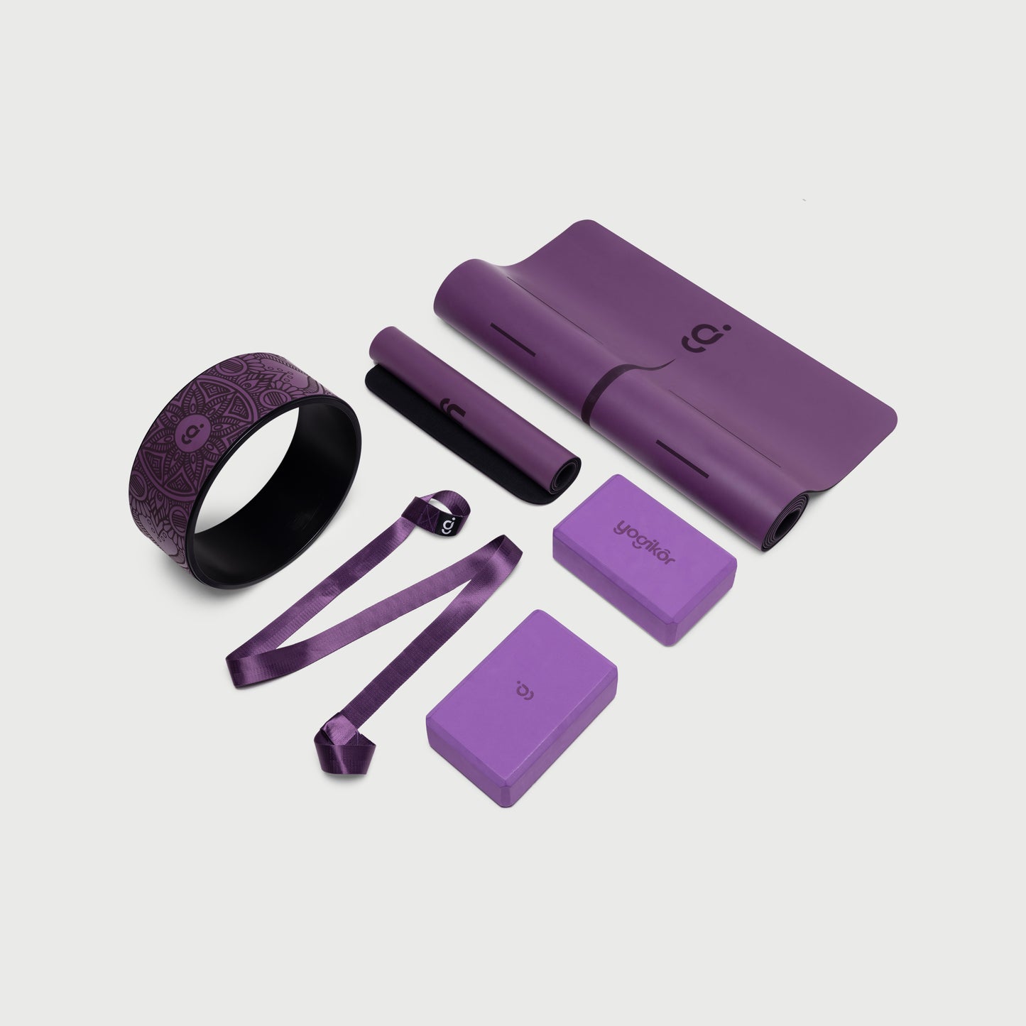 YOGI Essential, Yoga Mat Set - Purple