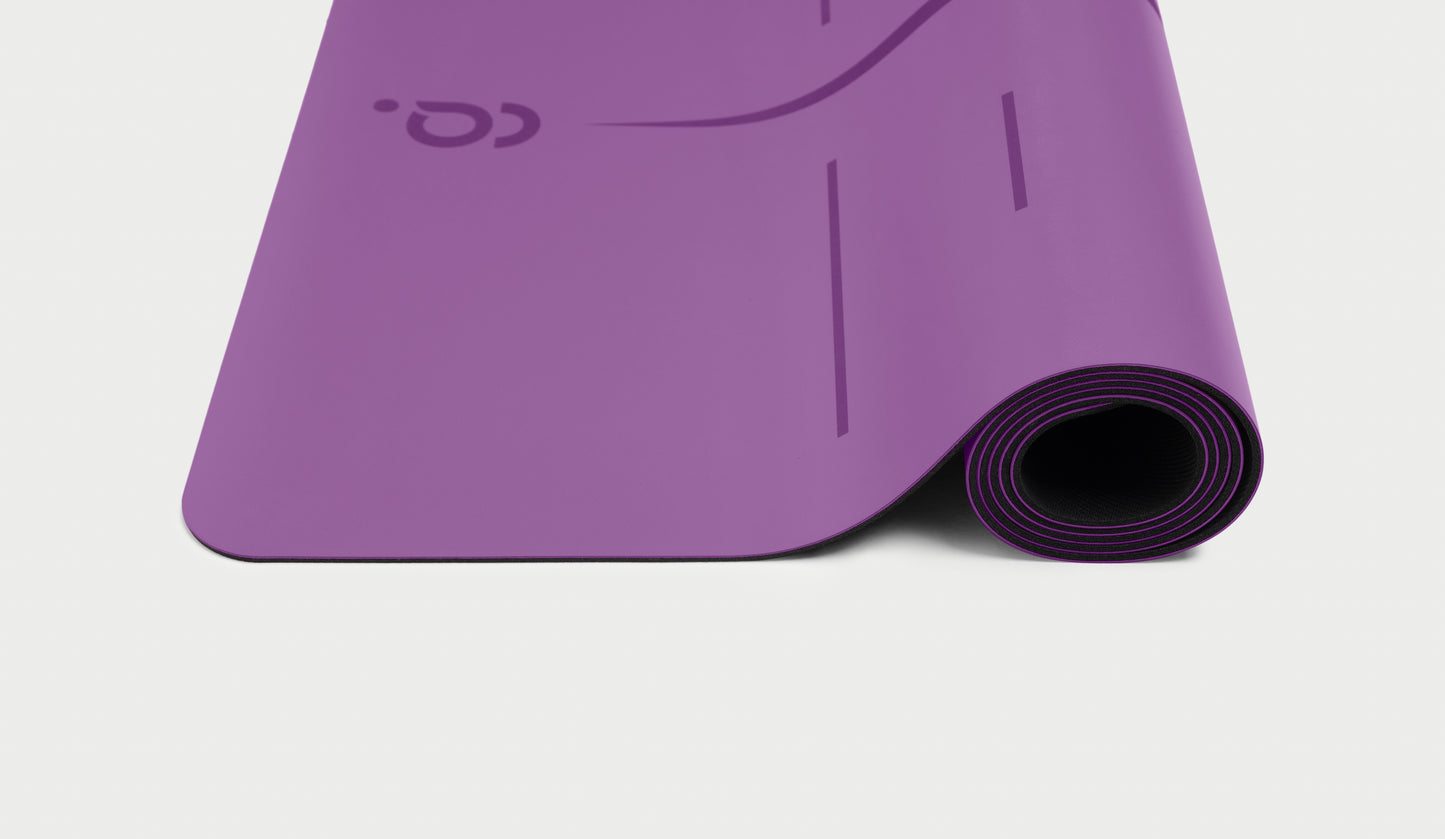 Yoga Mat and Strap: Natural Rubber, Non Slip, ECO-friendly