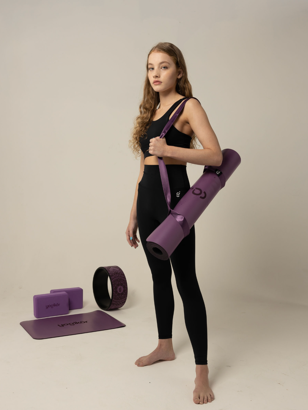YOGI Essential, Yoga Mat Set - Purple